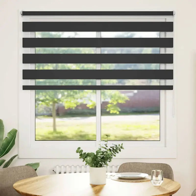 Elegant duo rolgordijn voor een moderne en stijlvolle woning - Zwart / 140 x 175 cm - Jaloezieën & rolgordijnen