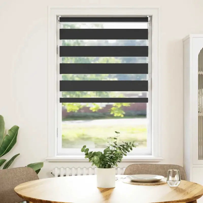 Elegant duo rolgordijn voor een moderne en stijlvolle woning - Zwart / 70 x 120 cm - Jaloezieën & rolgordijnen