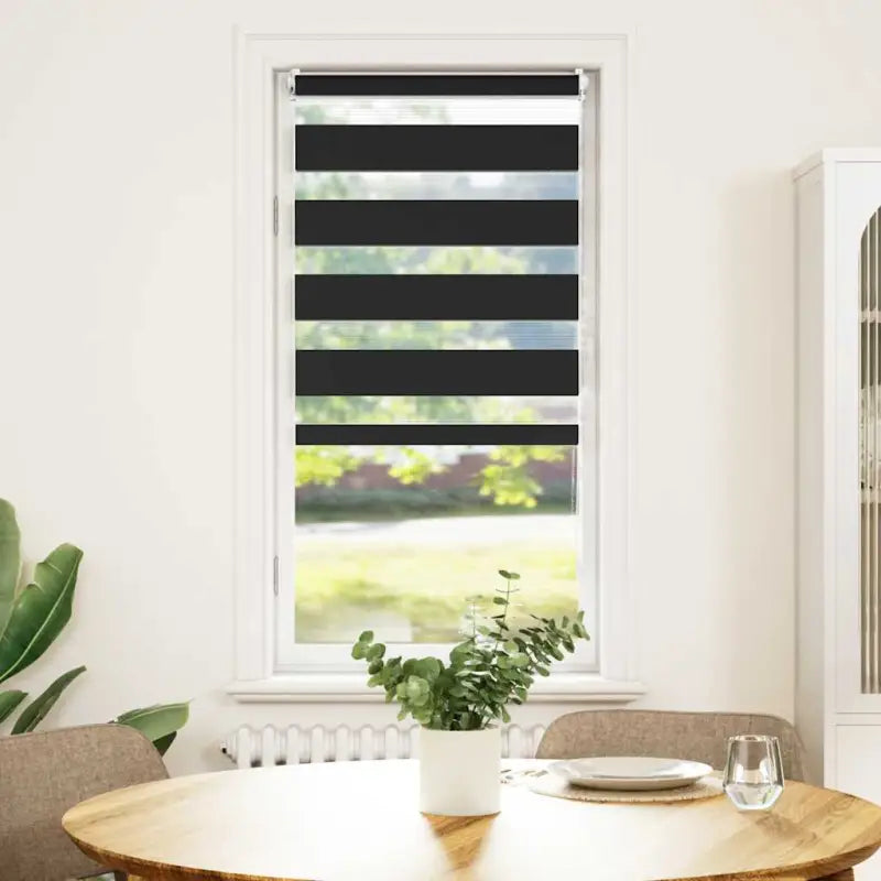 Elegant duo rolgordijn voor een moderne en stijlvolle woning - Zwart / 40 x 100 cm - Jaloezieën & rolgordijnen