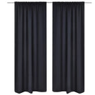 Elegant gordijnen en vitrages met levering bevat voor privacy en stijl - Zwart / 135 x 245 cm / 2 - Gordijnen & vitrages
