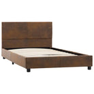 ELEGANT KUNSTSUÉDE BEDFRAME MET COMFORTABEL HOUBORD - Bedden & bedframes