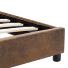 ELEGANT KUNSTSUÉDE BEDFRAME MET COMFORTABEL HOUBORD - Bedden & bedframes