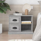 Elegant Nachtkastje van Behandeld Hout voor Tijdloze Interieurstijl - Grijs sonoma / 1 - Nachtkastjes