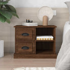 Elegant Nachtkastje van Behandeld Hout voor Tijdloze Interieurstijl - bruin eikenkleur / 1 - Nachtkastjes