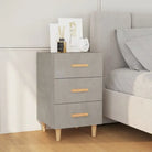 ELEGANT NACHTKASTJE VAN BEWERKT HOUT MET TTIMELOOSE DESIGN - Betongrijs / 1 - Nachtkastjes