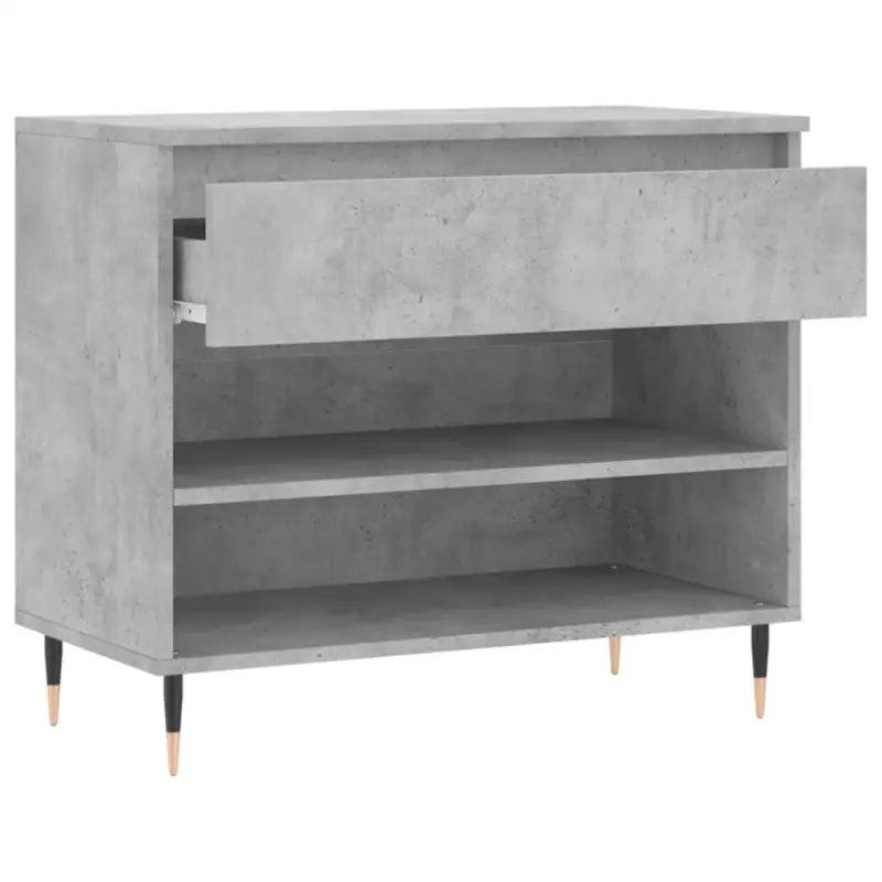 Elegant schoenenkast van bewerkt hout met metalen poten voor opgeruimdheid - Schoenenrekken
