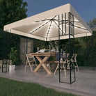 Elegant tuinpaviljoen met vierkante details voor schaduw en comfort - Crème / 3 x 3 m / 1 - Partytenten & prieëlen
