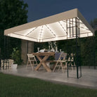 Elegant tuinpaviljoen met vierkante details voor schaduw en comfort - Crème / 3 x 4 m / 1 - Partytenten & prieëlen