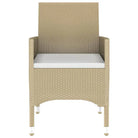 Elegant tuinset met poly rattan en gehard glas voor terras ontspanning - Beige - Tuinsets
