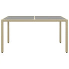 Elegant tuinset met poly rattan en gehard glas voor terras ontspanning - Beige - Tuinsets