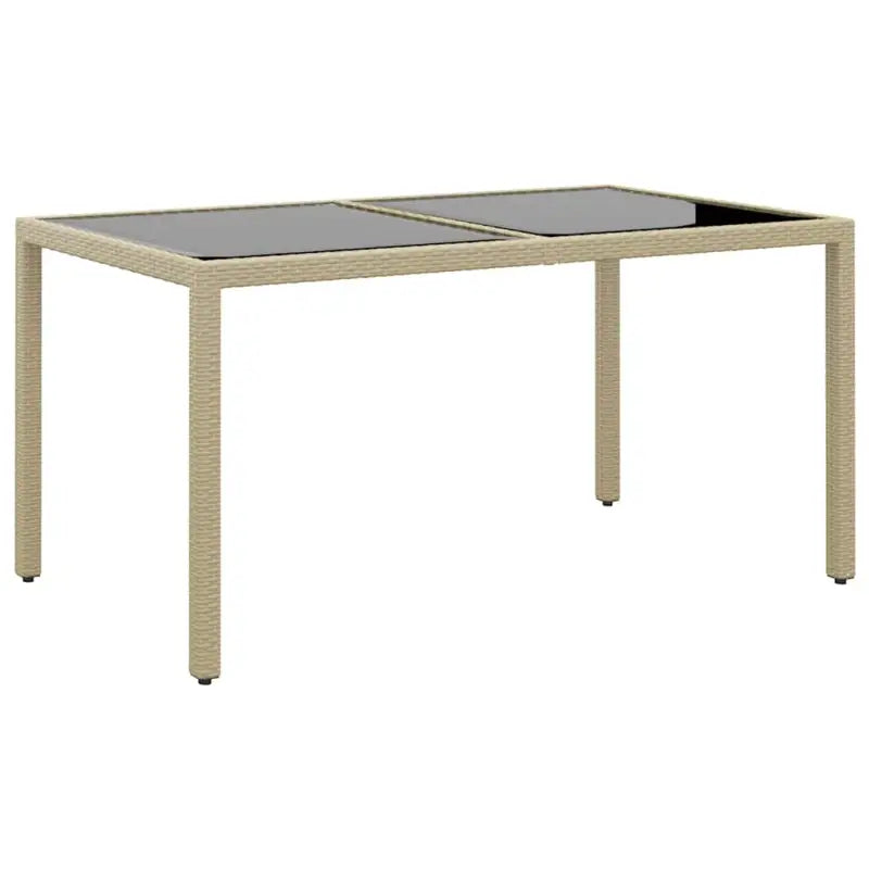 Elegant tuinset met poly rattan en gehard glas voor terras ontspanning - Beige - Tuinsets