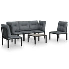 Elegant tuinset met weerbestendig PE-rattan en gepoedercoat staal afmetingen - Tuinsets