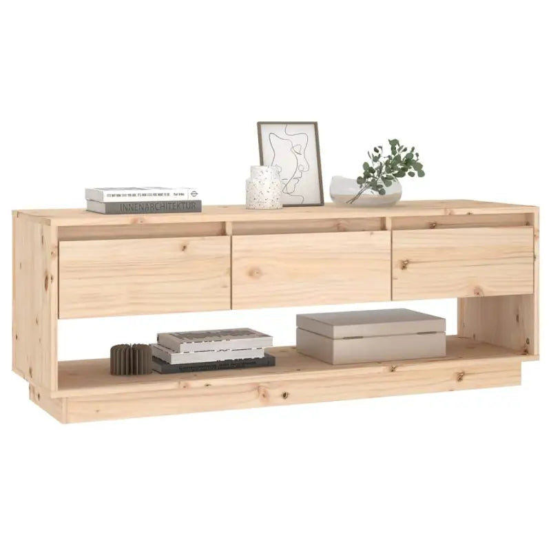 Elegant TV-Meubel van Massief Grenenhout met Strakke Lijnen - Tv-meubels