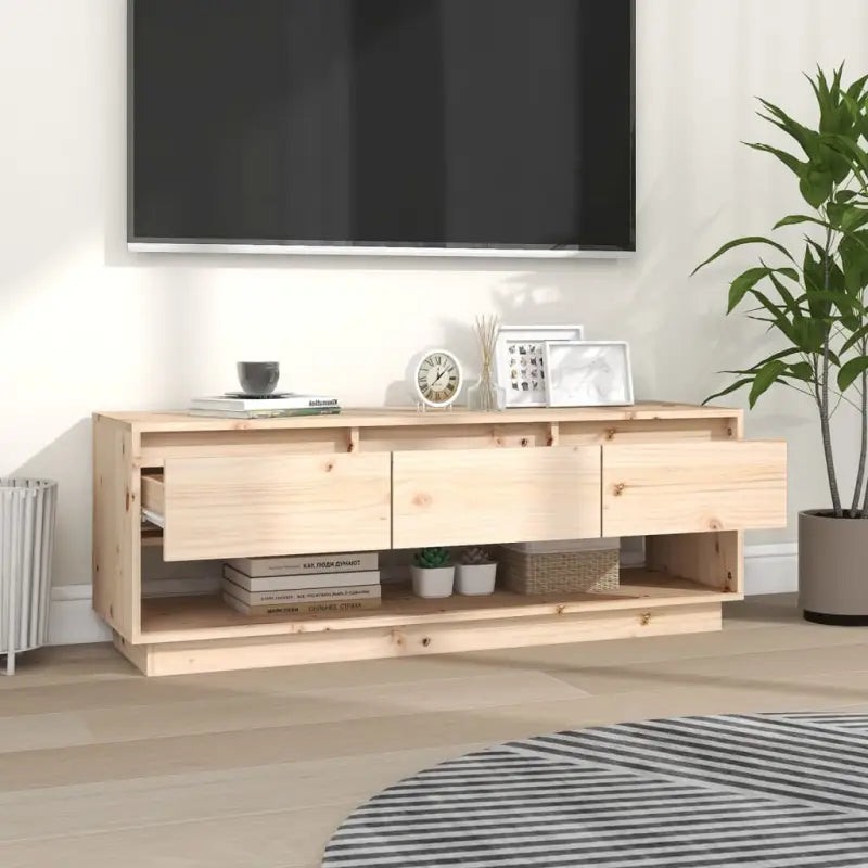 Elegant TV-Meubel van Massief Grenenhout met Strakke Lijnen - Tv-meubels