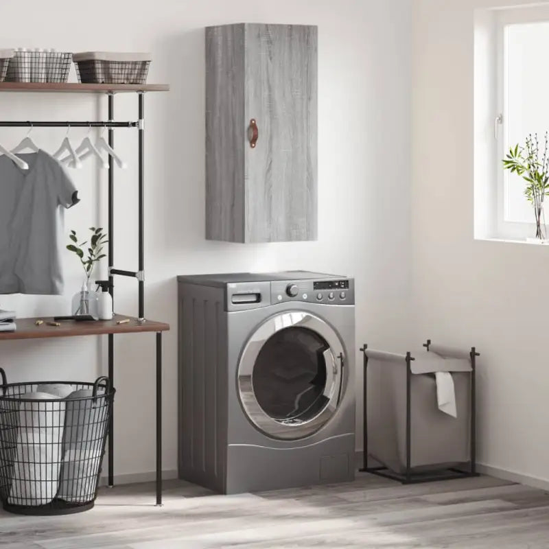 Elegant wandgemonteerde dressoir van bewerkt hout voor in je interieur - Grijs sonoma / 1 - Dressoirs & buffetkasten