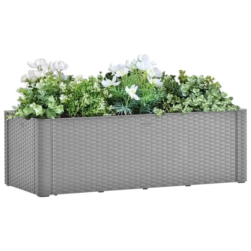 Elegant zelfwatergevende bloempot voor binnen en buitengebruik - Grijs / 100 x 43 x 33 cm / 1 - Bloempotten &