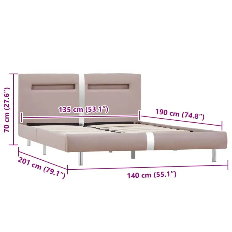 Elegante bedframe met kleurveranderende LED-verlichting - Bedden & bedframes