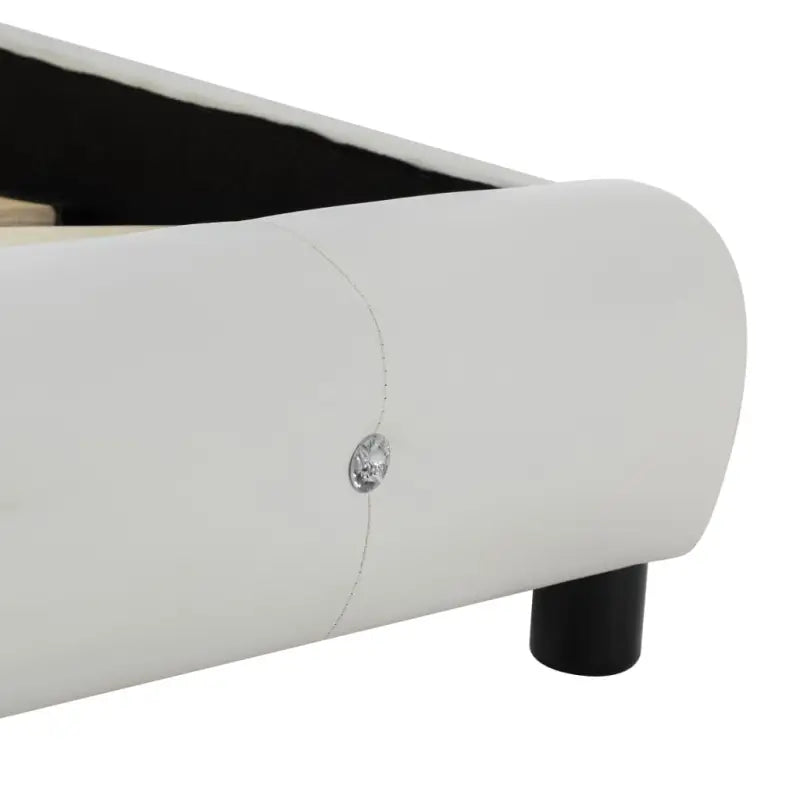 Elegante bedframe met stalen poten en polyester buitenlaag - Bedden & bedframes