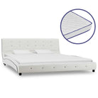 Elegante bedframe met stalen poten en polyester buitenlaag - Wit / 160 x 200 cm - Bedden & bedframes