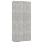 Elegante bewerkt hout schoenenkast voor je slaapkamer of gang - Betongrijs / 1 - Schoenenrekken