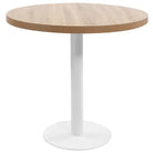 Elegante bistrotafel met houtnerf en stalen poot - Eettafels