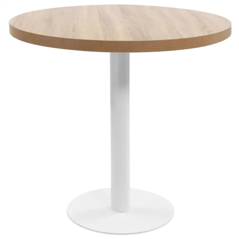 Elegante bistrotafel met houtnerf en stalen poot - Eettafels