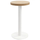 Elegante bistrotafel met houtnerf en stalen poot - Lichtbruin en wit / 40 x 75 cm / 1 - Eettafels