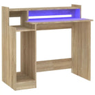 Elegante bureau met praktisch ontwerp en LED-verlichting voor moderne interieurs - Bureaus