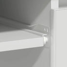 Elegante bureau van bewerkt hout met hoogglans wit afwerking - Bureaus