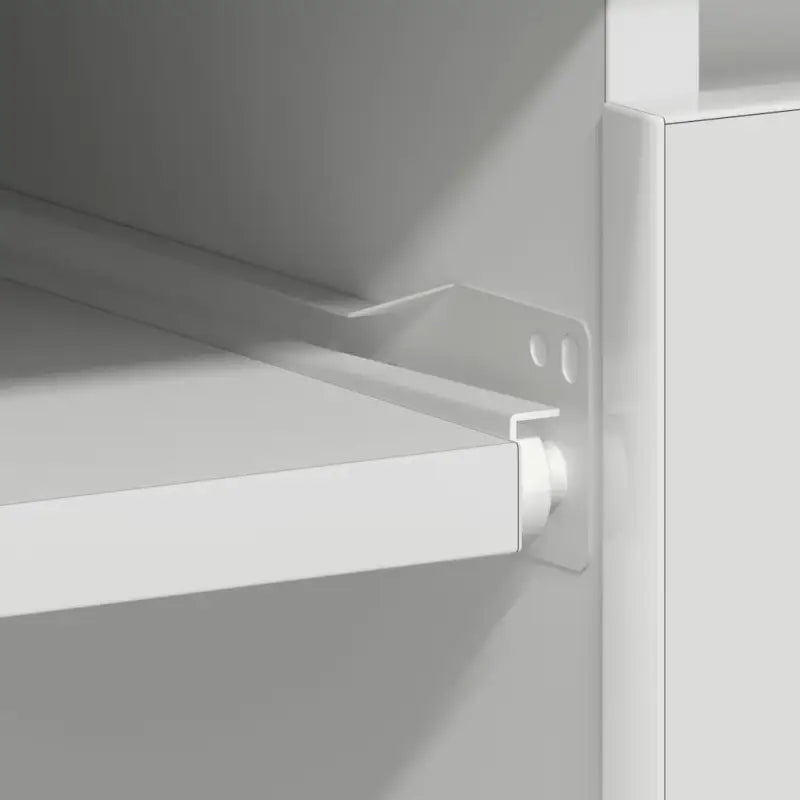 Elegante bureau van bewerkt hout met hoogglans wit afwerking - Bureaus