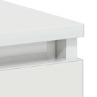 Elegante bureau van bewerkt hout met hoogglans wit afwerking - Bureaus