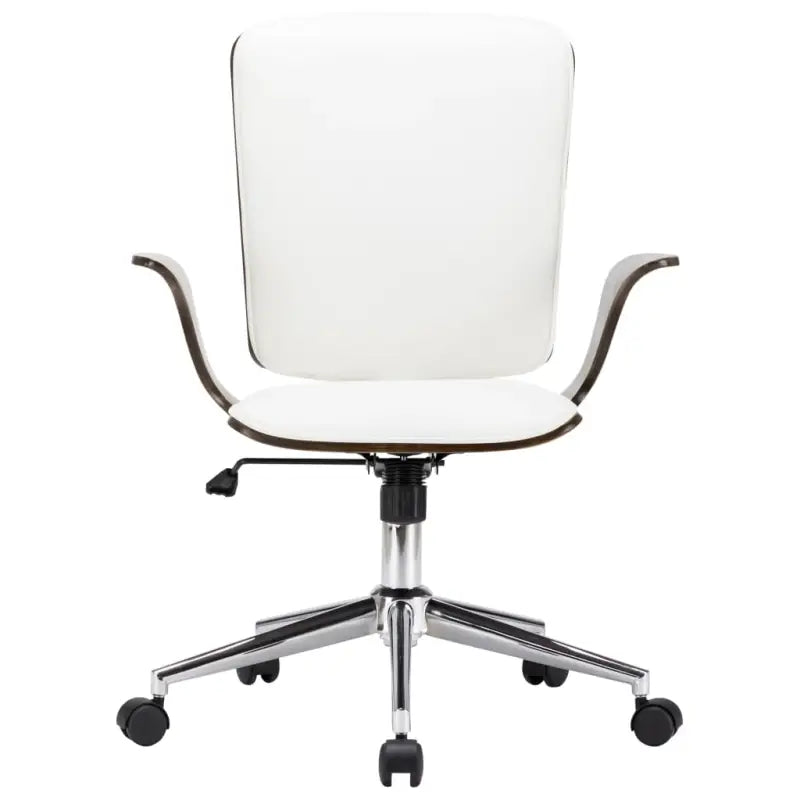 Elegante bureaustoel met gebogen houten ontwerp voor moderne interieurs - Bureaustoelen