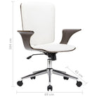 Elegante bureaustoel met gebogen houten ontwerp voor moderne interieurs - Bureaustoelen