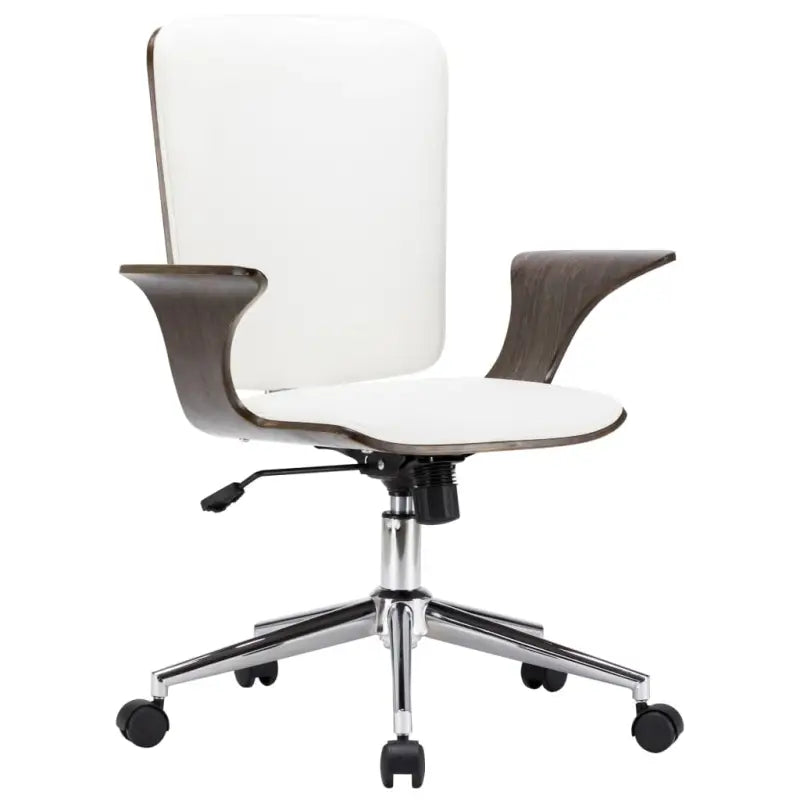 Elegante bureaustoel met gebogen houten ontwerp voor moderne interieurs - Bureaustoelen