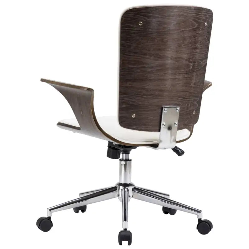 Elegante bureaustoel met gebogen houten ontwerp voor moderne interieurs - Bureaustoelen