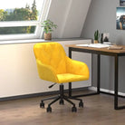 Elegante bureaustoel met verstelbare hoogte armleuning en draaibaar ontwerp - Geel / 1 - Bureaustoelen