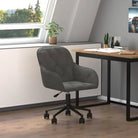 Elegante bureaustoel met verstelbare hoogte armleuning en draaibaar ontwerp - Donkergrijs / 1 - Bureaustoelen