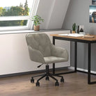Elegante bureaustoel met verstelbare hoogte armleuning en draaibaar ontwerp - Lichtgrijs / 1 - Bureaustoelen
