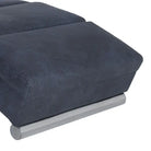 Elegante chaise longue met roestvrijstalen poten en comfortabele salomons - Grijs / 1 - Chaises longues