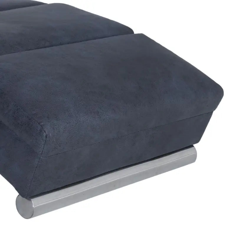 Elegante chaise longue met roestvrijstalen poten en comfortabele salomons - Grijs / 1 - Chaises longues