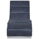 Elegante chaise longue met roestvrijstalen poten en comfortabele salomons - Grijs / 1 - Chaises longues