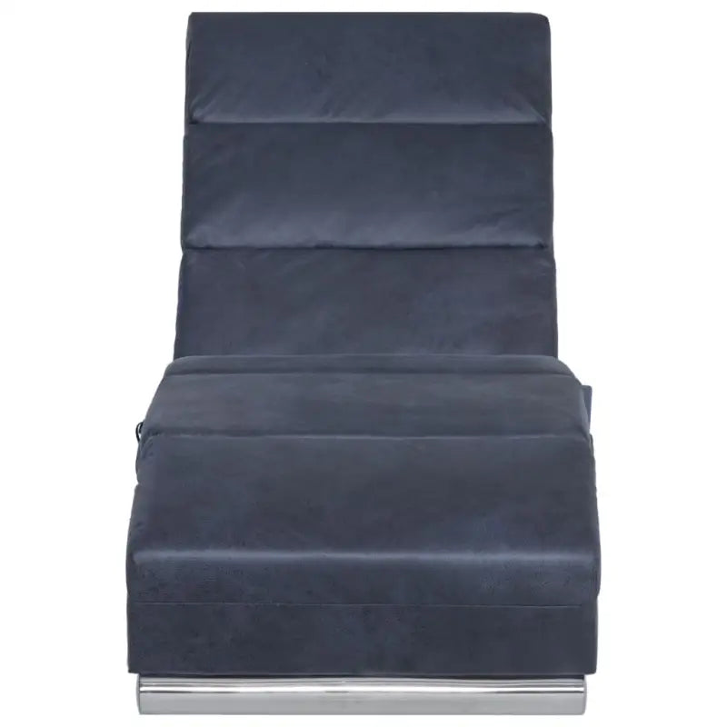 Elegante chaise longue met roestvrijstalen poten en comfortabele salomons - Grijs / 1 - Chaises longues