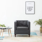 Elegante Chesterfield fauteuil met stevig houten frame voor elke ruimte - Donkergrijs / 1 - Fauteuils & Relaxfauteuils