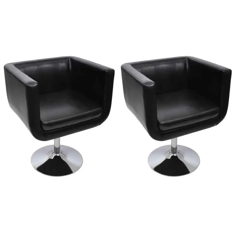 Elegante draaistoelen voor woonkamer kantoor en lounge - Zwart / 2 - Fauteuils & Relaxfauteuils