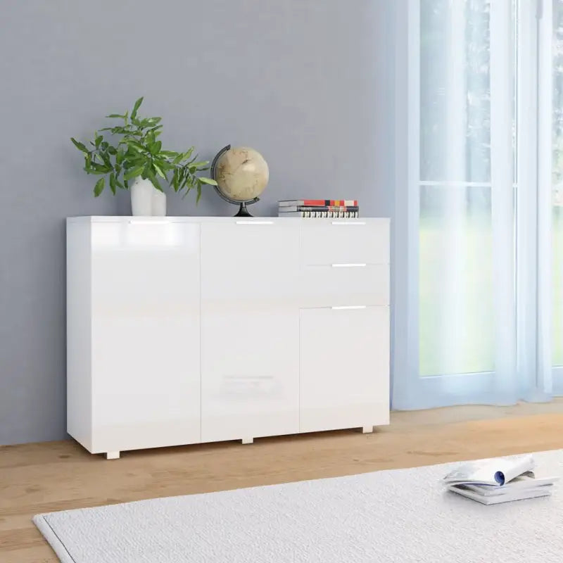 Elegante dressoir van bewerkt hout met hoogglans afwerking - Dressoirs & buffetkasten