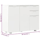 Elegante dressoir van bewerkt hout met hoogglans afwerking - Dressoirs & buffetkasten