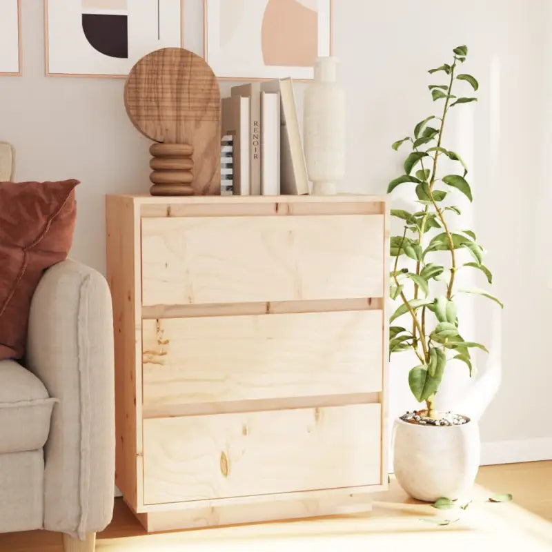 Elegante dressoir van massief grenenhout voor een klassieke uitstraling - Naturel / 1 - Dressoirs & buffetkasten
