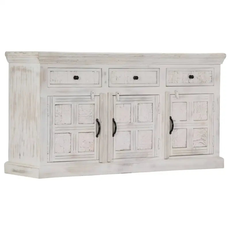 Elegante dressoir van massief mangohout voor een stijlvol interieur - 140 x 40 x 74 cm / 1 - Dressoirs & buffetkasten