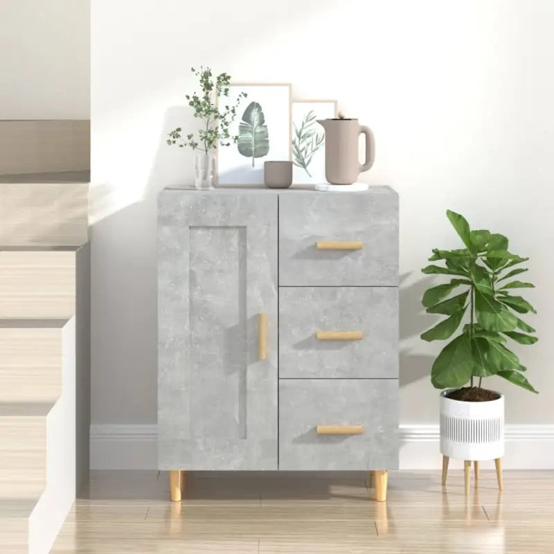 Elegante dressoirs van bewerkt hout met hoge kwaliteit en stabiliteit - Betongrijs / 1 - Dressoirs & buffetkasten