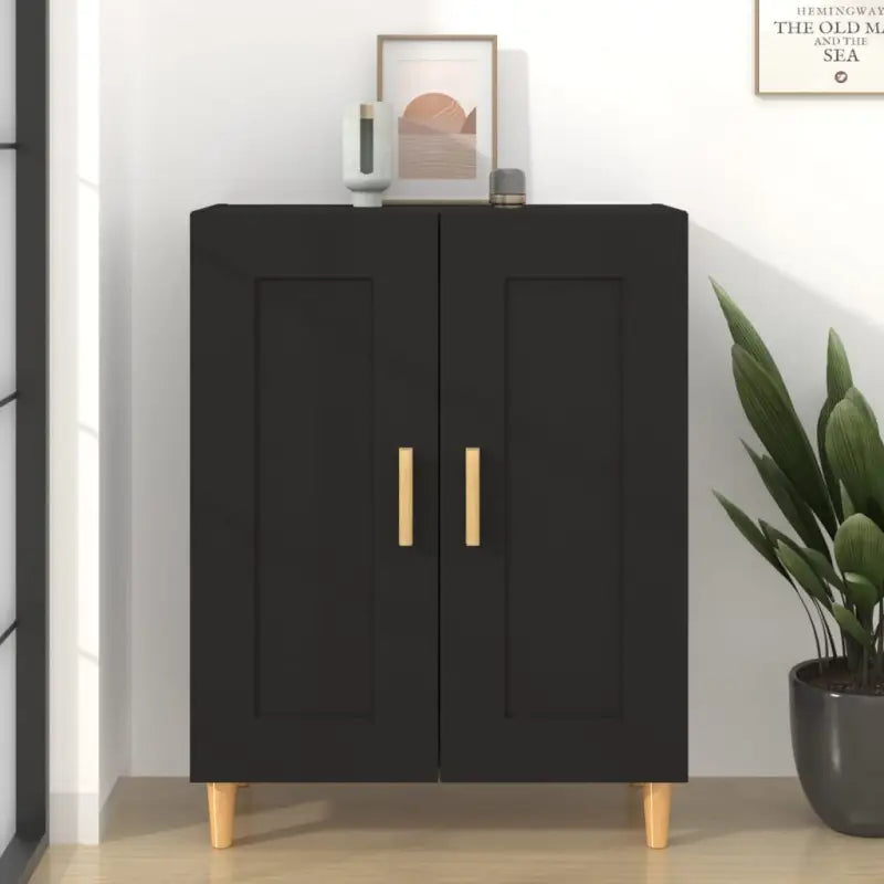 Elegante dressoirs van bewerkt hout met hoge kwaliteit en stabiliteit - Zwart / 1 - Dressoirs & buffetkasten
